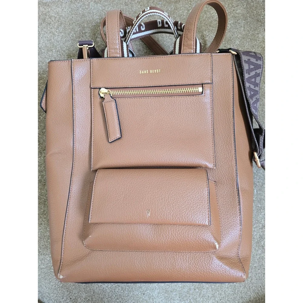 Sans Beast Universo Tote‎ in Cinnamon Work Commuter Laptop Bag with Crossbody